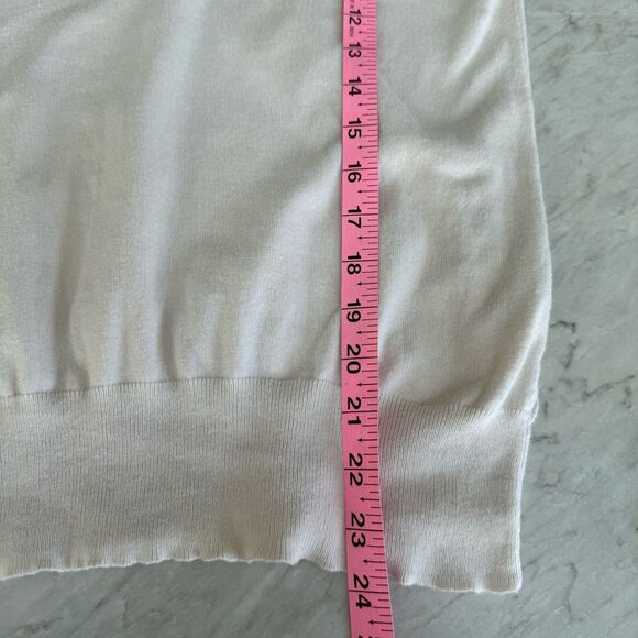 J. Crew 100% cotton beige back tie sweater size M - Picture 7 of 7